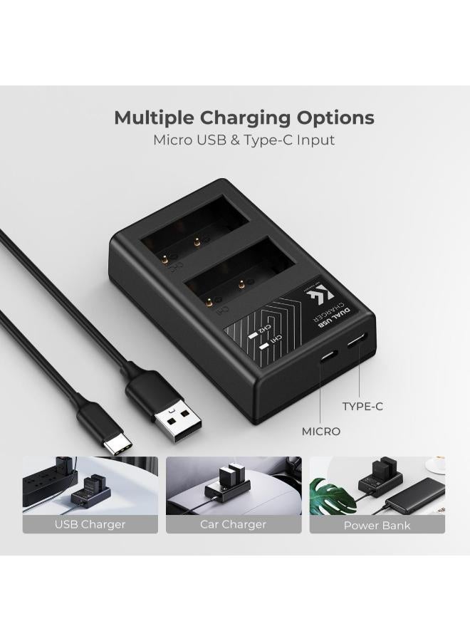 كيه آند إف كونسبت طقم بطاريات ان بي-دبليو126/ان بي-دبليو126اس مزود بشاحن سريع مزدوج يو لس بي - Image 4