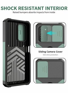 GROIC For Samsung Galaxy S23 Ultra Case with Credit Card Storage Design & Slide Camera Cover, Shockproof Dropproof Dust-Proof Heavy Duty Phone  Cover,Ring Bracket Protective Phone Shell for S23 Ultra 6.8''  - Image 4