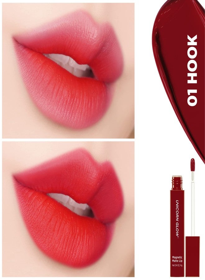 يونيكورن جلو أحمر شفاه مغناطيسي غير لامع بتأثير يونيكورن جلو 01 هوك - Image 2