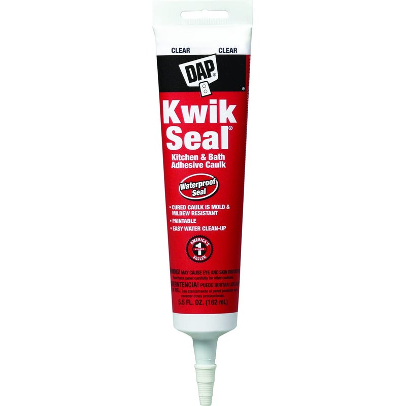 DAP 18008 6 Pack 55 oz Kwik Seal Kitchen and Bath Adhesive Caulk Clear - Image 2
