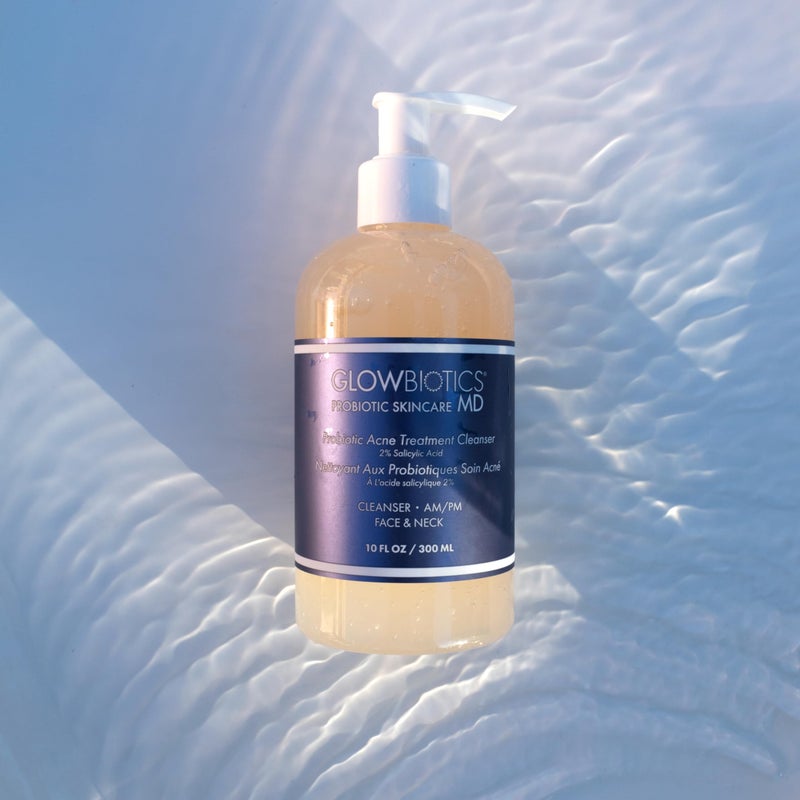 Glowbiotics Probiotic Clarifying Cleanser - 2% Salicylic Acid (BHA) & Peptides - 5 oz - Gentle Foaming Face Wash - Image 3