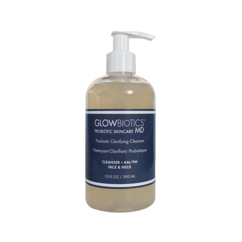 Glowbiotics Probiotic Clarifying Cleanser - 2% Salicylic Acid (BHA) & Peptides - 5 oz - Gentle Foaming Face Wash - Image 1