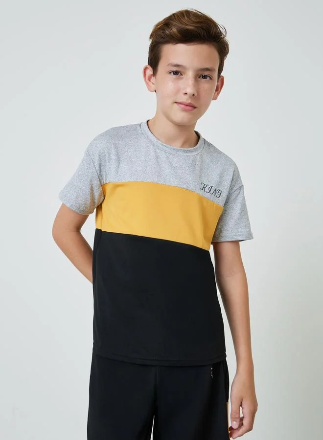 ستايلي Teens Color Block T-Shirt And Shorts Set