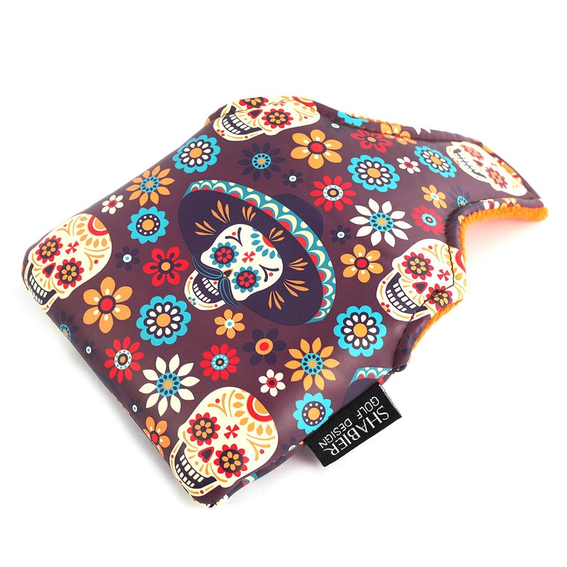 SHABIER Golf Large Mallet Headcover with Day of The Dead Skull Design for Taylormade MySpider X Putter, MySpider Tour Putter - Image 3