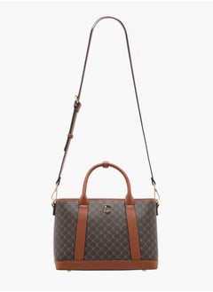 Le Confort Women's Textured Tote Bag with Double Handle and Zip Closure  - Image 2