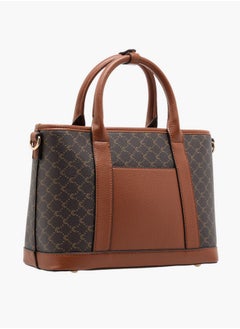 Le Confort Women's Textured Tote Bag with Double Handle and Zip Closure  - Image 3