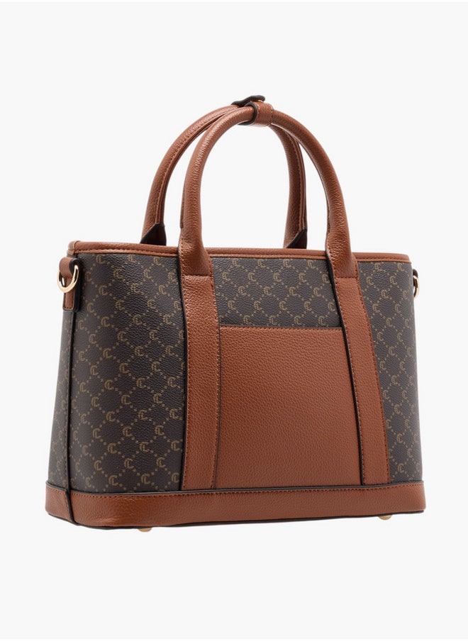 Le Confort - Women's Textured Tote Bag with Double Handle and Zip Closure - Image 1