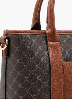Le Confort Women's Textured Tote Bag with Double Handle and Zip Closure  - Image 5