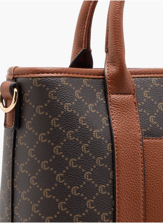 Le Confort - Women's Textured Tote Bag with Double Handle and Zip Closure - Image 1