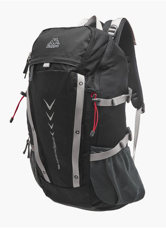Kappa Men's Logo Print Backpack with Zip Closure and Adjustable Strap - 34x54x16 cm  - Image 2