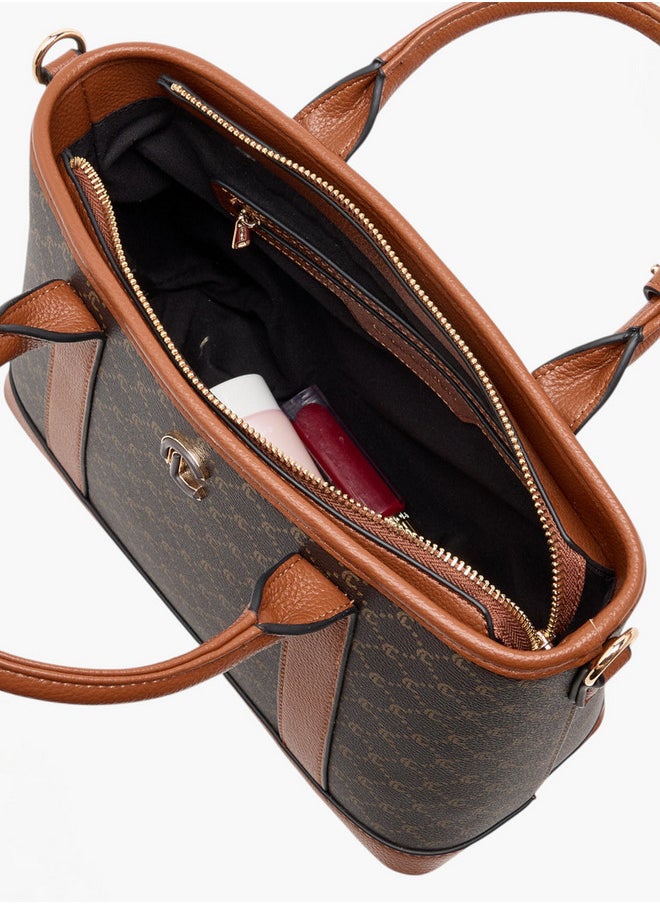 Le Confort - Women's Textured Tote Bag with Double Handle and Zip Closure - Image 1