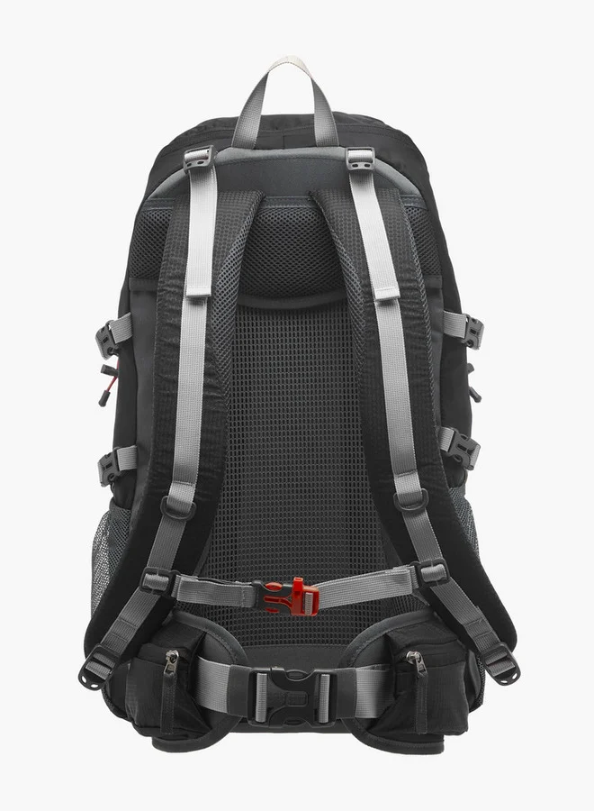 Kappa Men's Logo Print Backpack with Zip Closure and Adjustable Strap - 34x54x16 cm