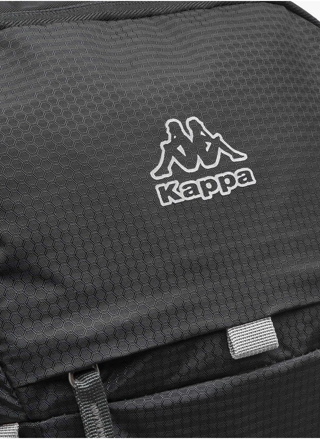 Kappa Men's Logo Print Backpack with Zip Closure and Adjustable Strap - 34x54x16 cm  - Image 4
