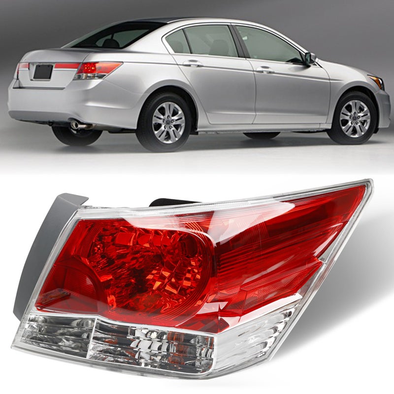 Misakomo Brake Tail Light for Sedan Honda Accord 20082012 HO2801172 Rear Taillight Assembly Replaces for 33500TA0A01 Tail Lamp with Bulb Passenger Right Side RH