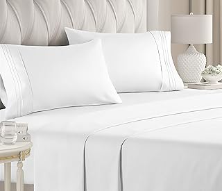 CGK Unlimited CGK Unlimited Twin XL Sheet Set - 4 Piece - Fits College Dorm Rooms - Hotel Luxury Bed Sheets - Extra Soft - Deep - Image 1