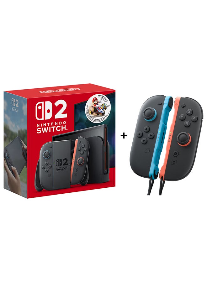 Nintendo Switch 2 Console + Mario Kart World + Switch2 Joy Con 2 Pair L.Blue/L.Red - Image 1