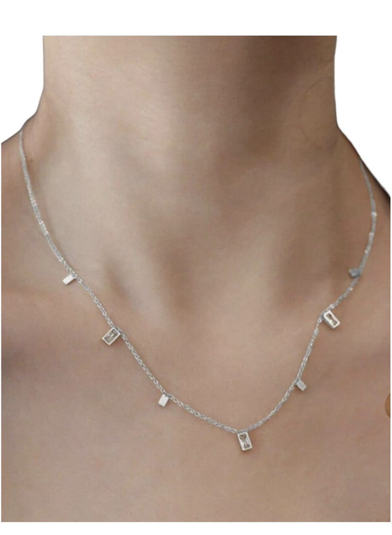 YUCCA Multi-faceted Titanium Steel Necklace for Women One Piece - Image 1