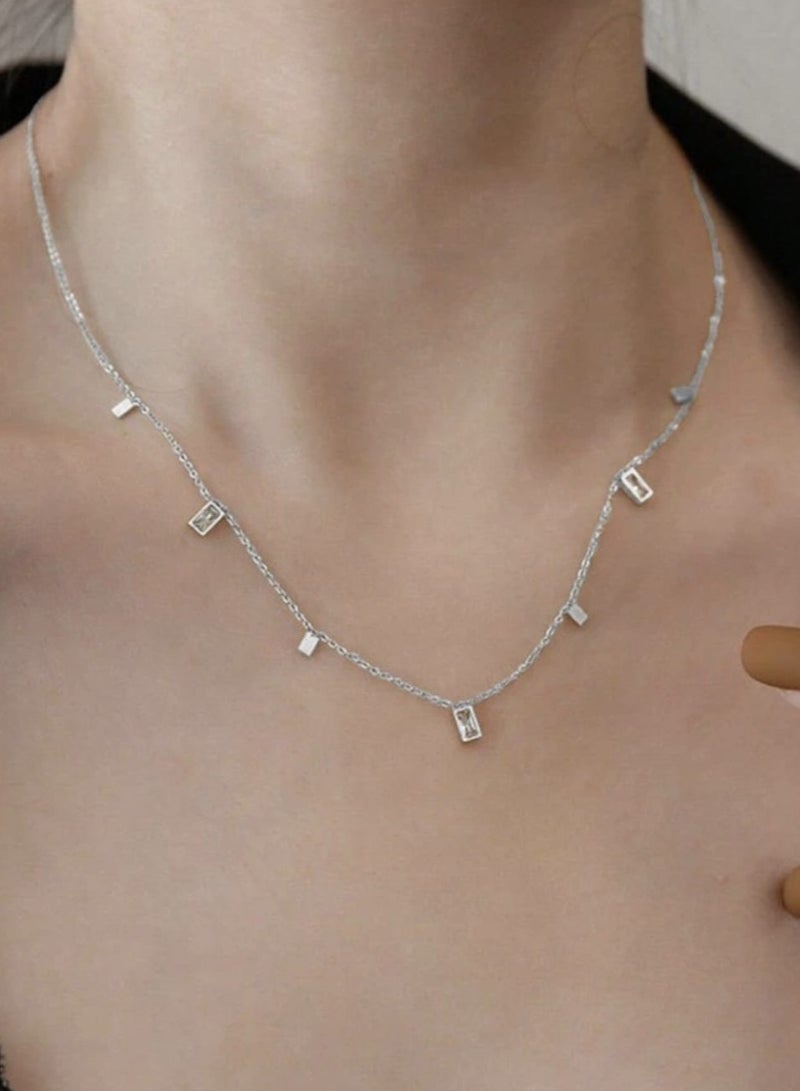 YUCCA Multi-faceted Titanium Steel Necklace for Women One Piece - Image 2