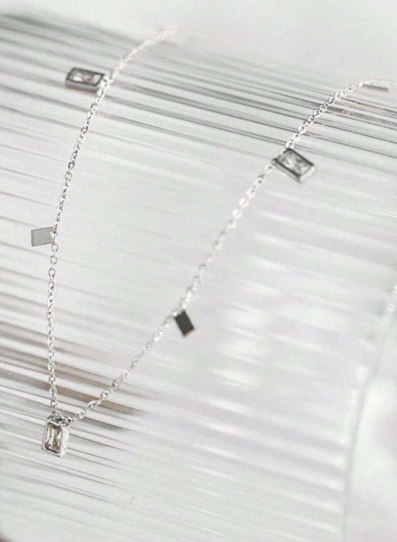 YUCCA Multi-faceted Titanium Steel Necklace for Women One Piece - Image 3