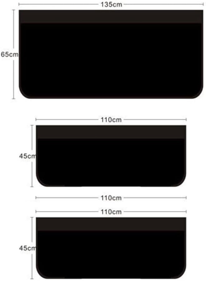 3Pcs Magnetic Fender Cover with Magnets and Hooks,PU leather Protective Mat for Repair Automotive Work, Car Fender Wing Mud Guard Cover Soft Padding,Grey110cm×45cm - Image 2