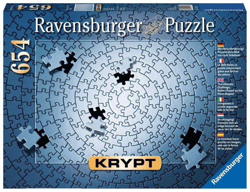 Ravensburger Krypt Silver 654 Piece Jigsaw Puzzle for Adults - 15964 - Every Piece is Unique, Softclick Technology Means Pieces Fit Together Perfectly - Image 1