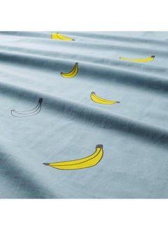 Zaboon Duvet Cover And Pillowcase, Banana Pattern Blue, 150X200/50X80 Cm  - Image 5