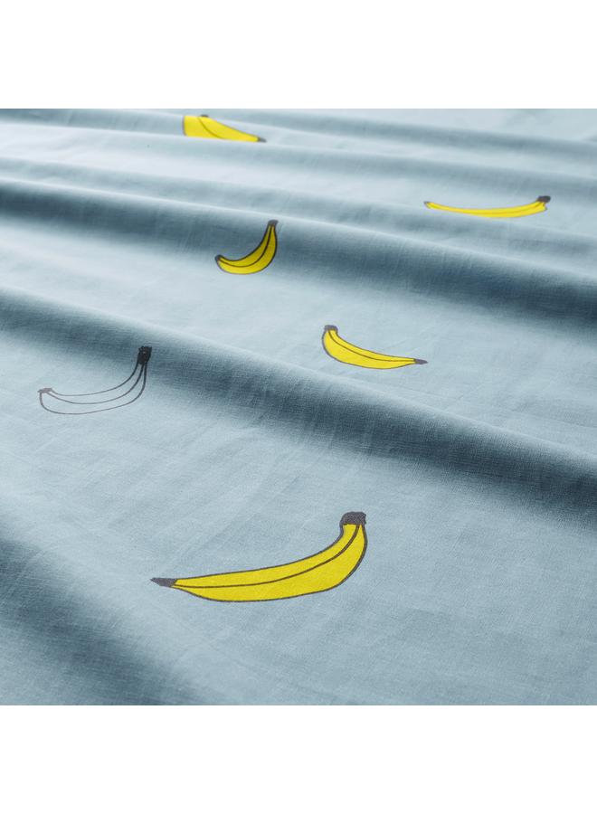 Zaboon Duvet Cover And Pillowcase, Banana Pattern Blue, 150X200/50X80 Cm - Image 5