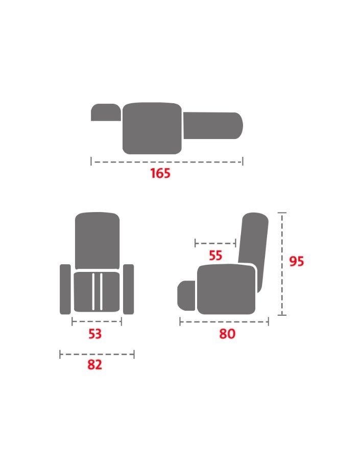 Sitella Assist Recliner Chair – Comfortable Design with Fixed Motion, 1-Year Warranty, Grey Color