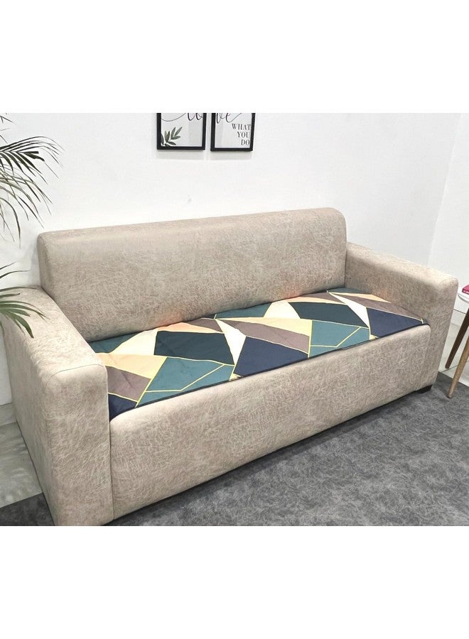 AMAZE ATTIRES Polycotton Printed Sofa Seat Cover For 5 Seater With Heavy Antiskid Backing & Washable Sofa Seat Runner For Couch (22 Inches X 22 Inches - 2 Piece, 22 X 68 Inch - 1 Piece) Aasr008 - Image 3