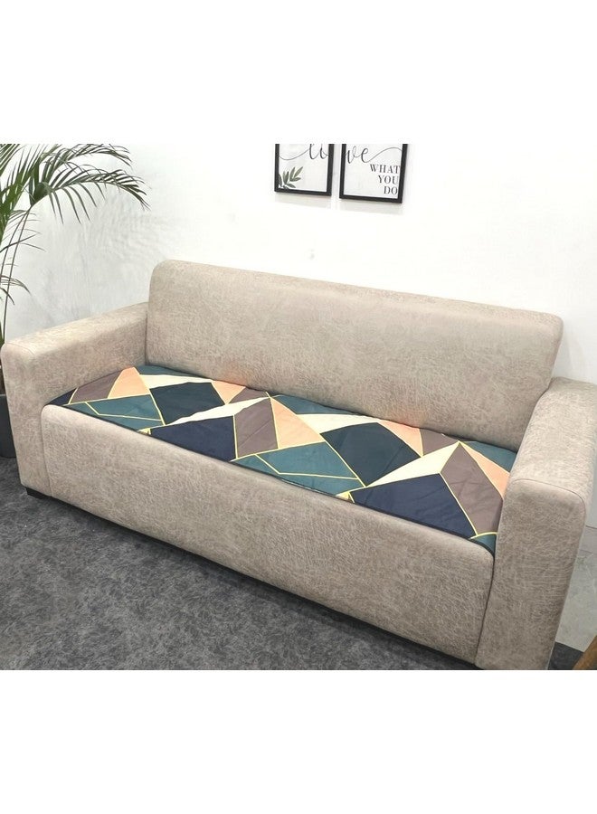 AMAZE ATTIRES Polycotton Printed Sofa Seat Cover For 5 Seater With Heavy Antiskid Backing & Washable Sofa Seat Runner For Couch (22 Inches X 22 Inches - 2 Piece, 22 X 68 Inch - 1 Piece) Aasr008 - Image 4