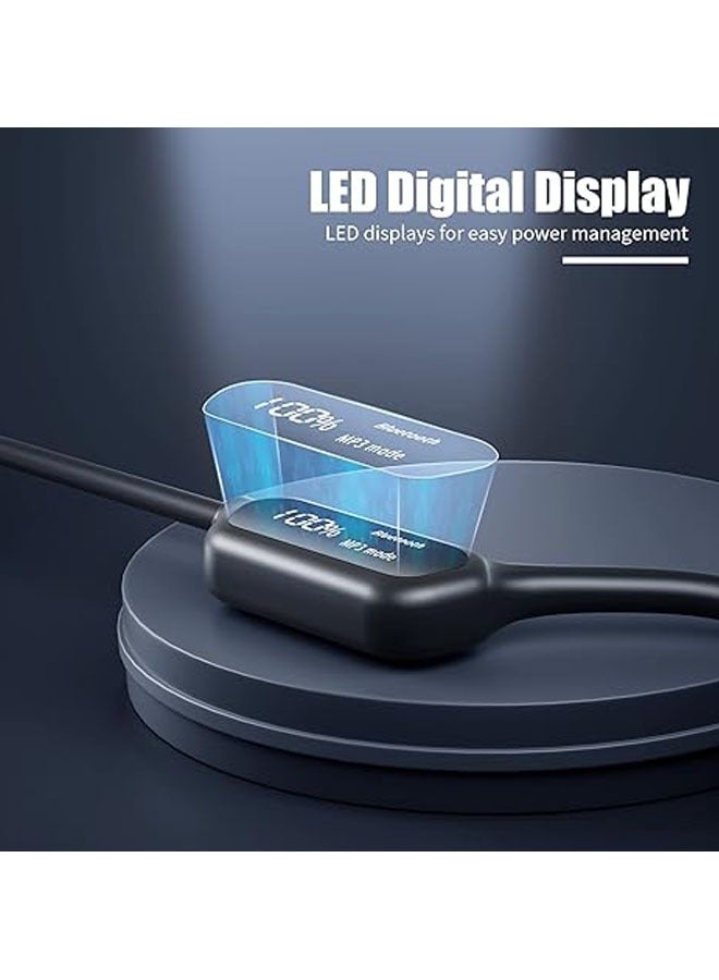 general LED Display Bone Conduction Headphones Bluetooth 5.3 Open Earphones Wireless Sport with Built-in Microphone IPX8 Waterproof Swimming Running - Image 5