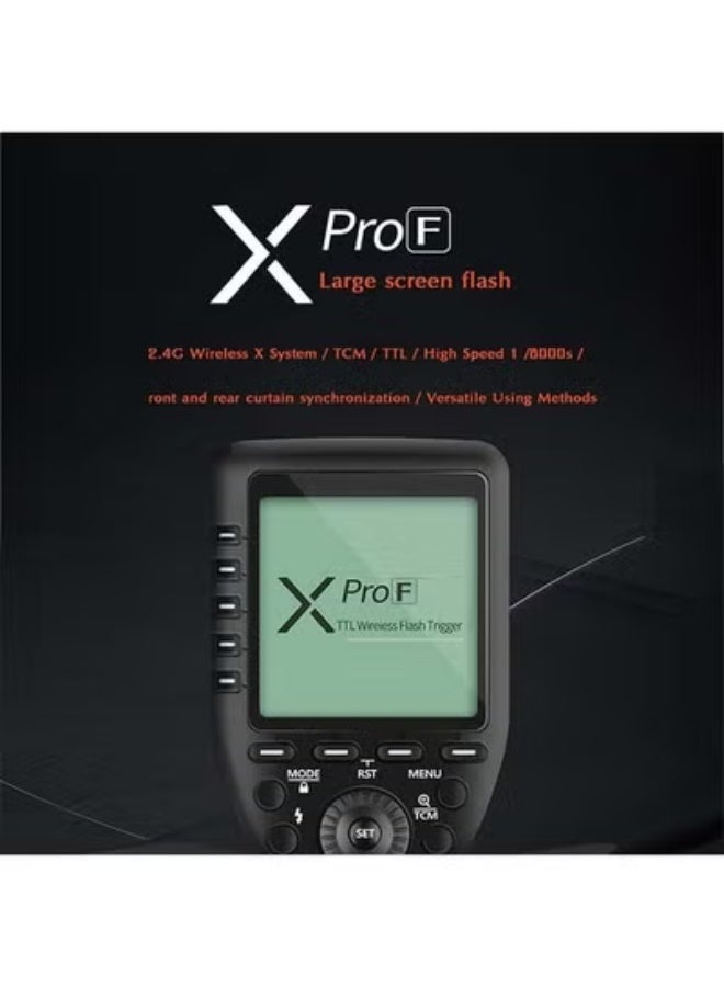 Godox Camera Flash Trigger Xpro-F for Fuji Fujifilm Wireless Remote 2.4GHz 1/8000s HSS TTL-Convert-Manual Large Screen Design Customizable Functions - Image 4