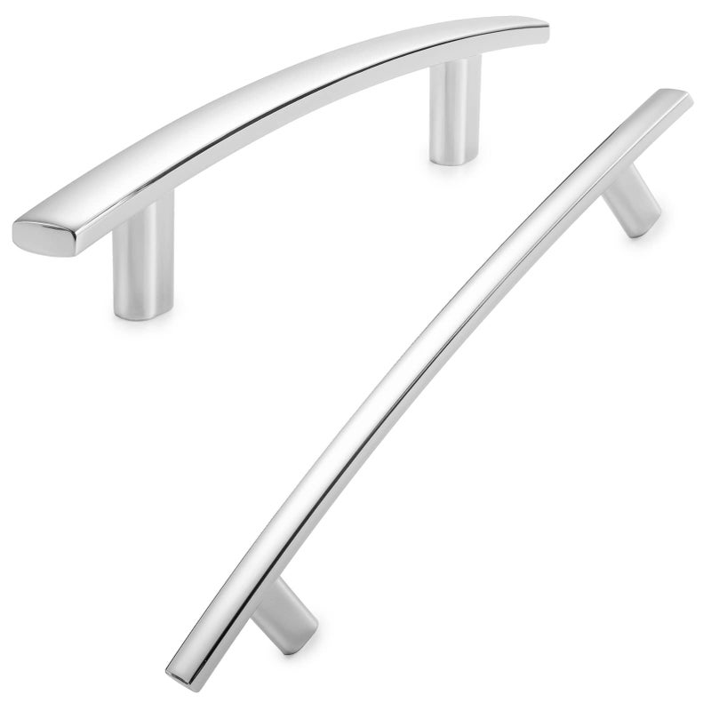 Koofizo 10 Pack 5 Inch Polished Chrome Kitchen Cabinet Pulls Polished Chrome Cabinet Handles Chrome Cabinet Hardware For Kitchen Cabinets 1961 Drawer Dresser Cupboard Bedroom - Image 1