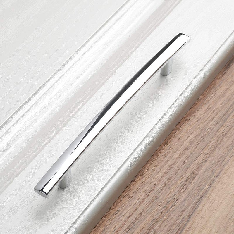 Koofizo 10 Pack 5 Inch Polished Chrome Kitchen Cabinet Pulls Polished Chrome Cabinet Handles Chrome Cabinet Hardware For Kitchen Cabinets 1961 Drawer Dresser Cupboard Bedroom - Image 5