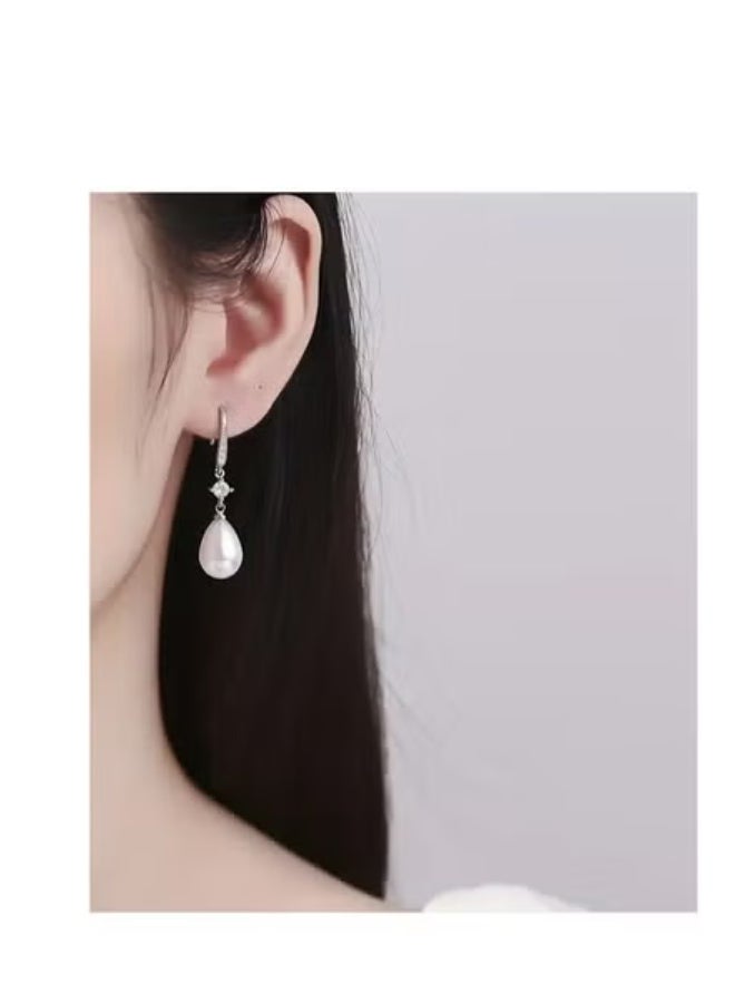 Home Clearance Sale Elegant Long Drop Faux Freshwater Pearl Earrings - Chic Alloy Dangle Design, Perfect for Parties & Everyday Elegance, Ocean Earrings - Image 3