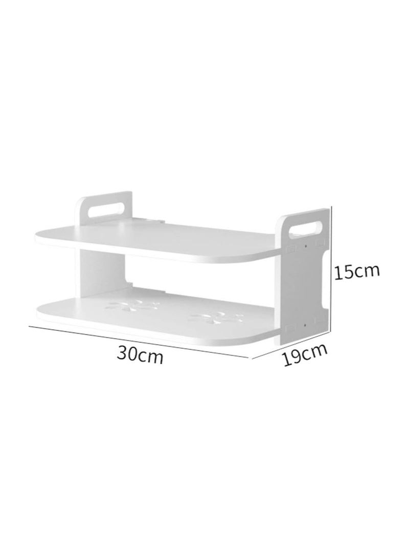 TPGP Wall Mount Floating Shelf TV Console for TV Components, DVD Player Easy Install Accessories Router Bracket - Image 2