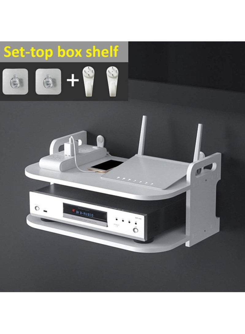 TPGP Wall Mount Floating Shelf TV Console for TV Components, DVD Player Easy Install Accessories Router Bracket - Image 1