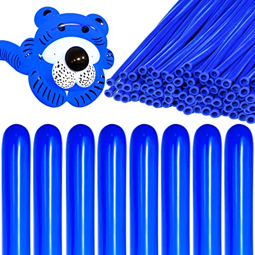 KAWKALSH 260 Blue Long Balloons for Balloon Garland Thickening Skinny Latex Twisting Animals Modeling Christmas Birthday Wedding Party Festival Decorations 100pcs - Image 1