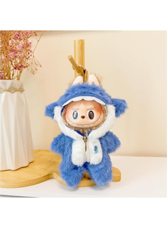 Labubu Clothes One-piece Zipper Clothes Labubu Keychain Accessories Cute Doll Clothes Fashion One-piece Suit 15 17cm Rabubu First, Second, Third Generation Universal (no dolls) - Image 3