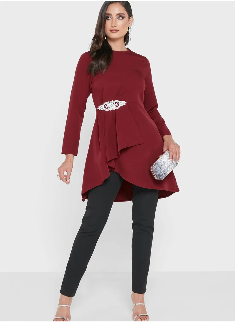 Khizana Embellished Waist Tunic & Pant Set