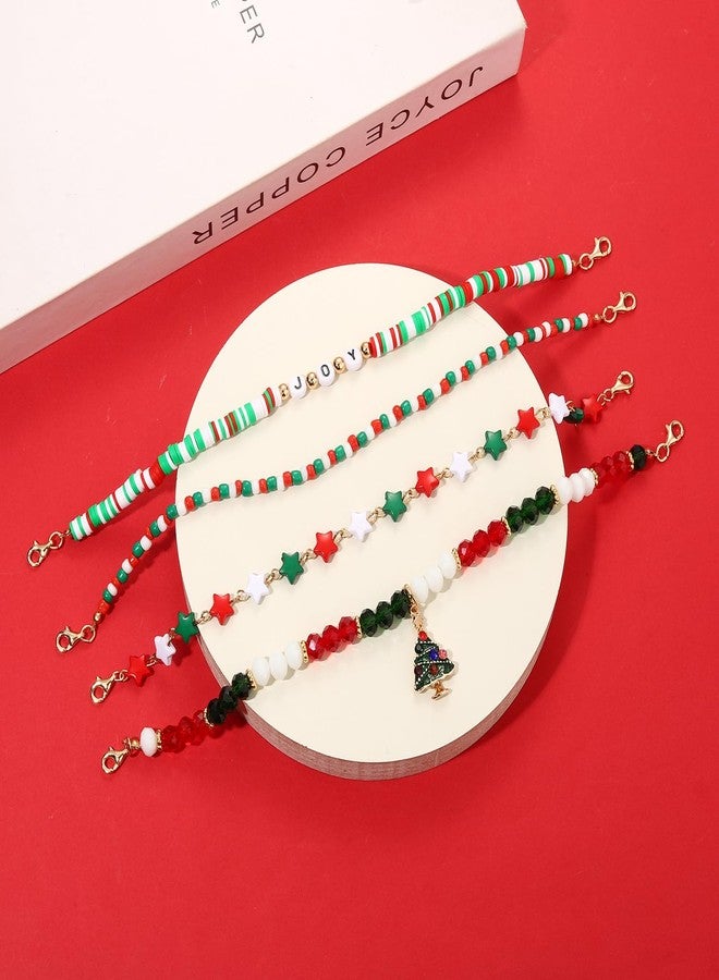 CEALXHENY Christmas Trucker Hat Chains Holiday Hat Accessories Detachable Star Heishi Crystal Beaded Chains for Mesh Baseball Cap Decorations Party Supplies (Pattern C) - Image 2