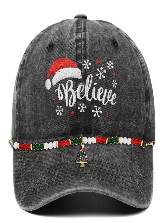 CEALXHENY Christmas Trucker Hat Chains Holiday Hat Accessories Detachable Star Heishi Crystal Beaded Chains for Mesh Baseball Cap Decorations Party Supplies (Pattern C) - Image 3