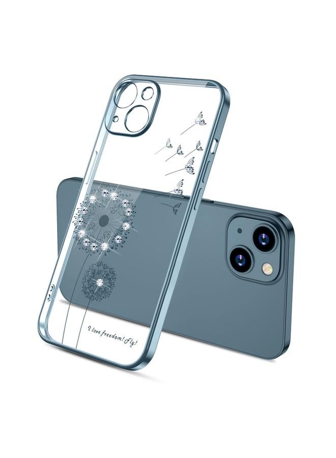 زبون جراب لهاتف iPhone 13 Pro Max بنمط الهندباء الماسية المطلية بالكهرباء، جراب واقٍ مقاوم للصدمات من مادة TPU - Image 1