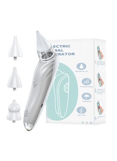 Nasal Aspirator for Baby Electric Baby Nose Sucker with Adjustable Suction Level, USB Rechargeable with 3 Silicone Tips Music and Light Soothing Function