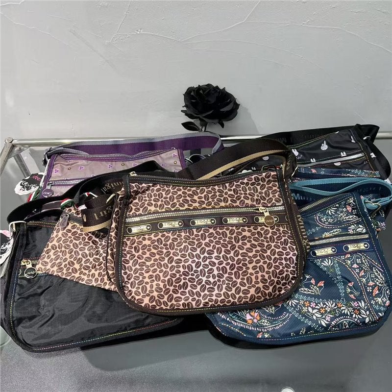 Temu For Fashion Bohemian Flower Shoulder Bag Multi-Pocket Double-Piece Crossbody Bag - Image 2