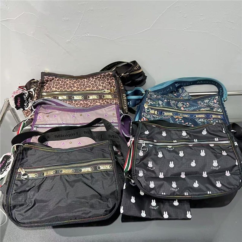 Temu For Fashion Bohemian Flower Shoulder Bag Multi-Pocket Double-Piece Crossbody Bag - Image 3