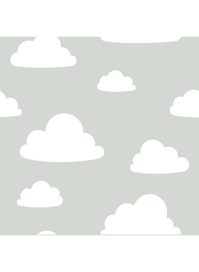 نو وولبيبر - ورق جدران Nu1931 Clouds قابل للتقشير واللصق باللون الرمادي - Image 1