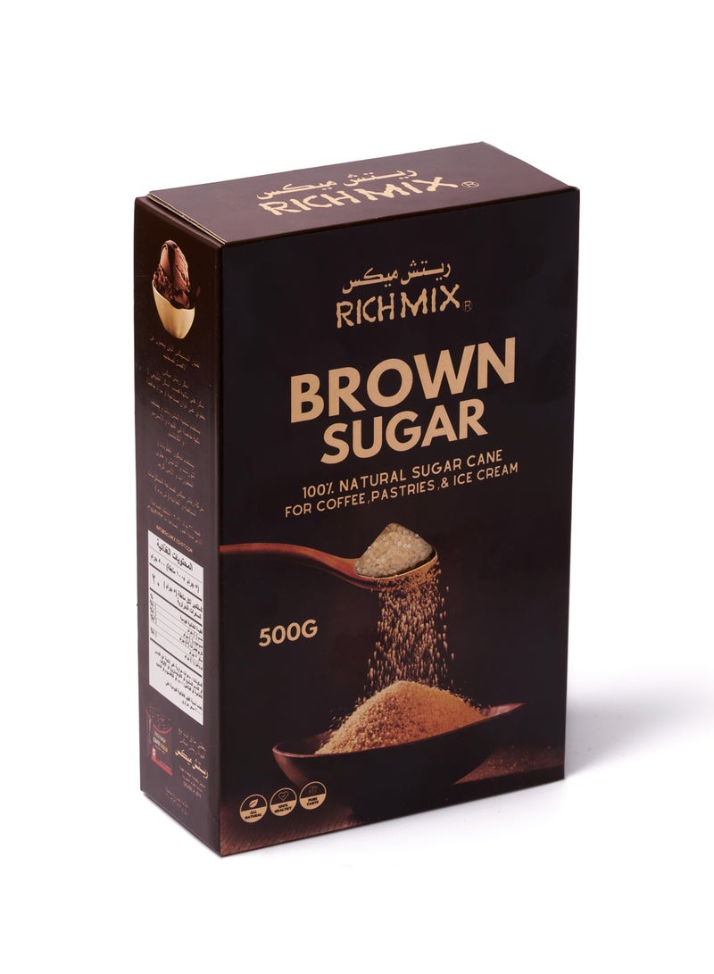 RICH MIX RICHMIX Natural Brown Cane Sugar – 500g Premium Loose Pack - Image 1