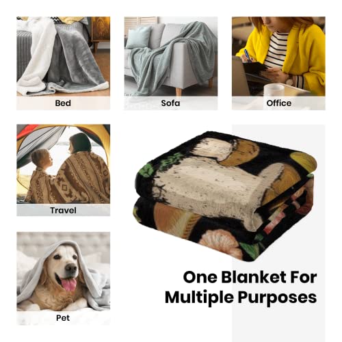 MIBOI Mushroom Blanket Gifts for Women Soft Cozy Fleece Flannel Mushroom Throw Blanket All-Season for Sofa Couch Cottagecore Room Decor Blankets for Adults Teen 60"x50" Inches - Image 5