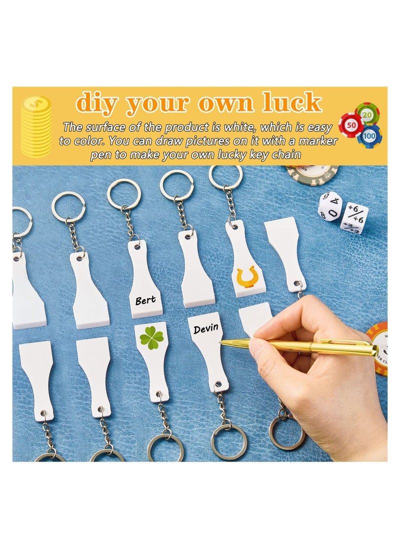 SYOSI - Plastic Prize Scratcher, 50 Pcs Lottery Scratcher Tool Keychain, Ice Scoop Shape Scratch off Tool for Lottery Tickets, Labels, Films, Lotto Cards, Lucky Gambler Gift - Image 1